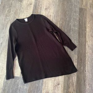 Chicos Asymmetrical Hem Ribbed Tunic